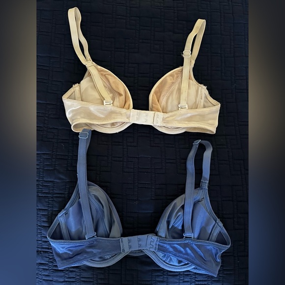 Victoria’s Secret Rhinestoned Personalized Set of Two Bras- Blue & White -SZ 32B - Picture 9 of 15